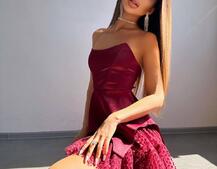 Атласна корсетна сукня  Атласна корсетна сукня  | PUSHKA SHOP