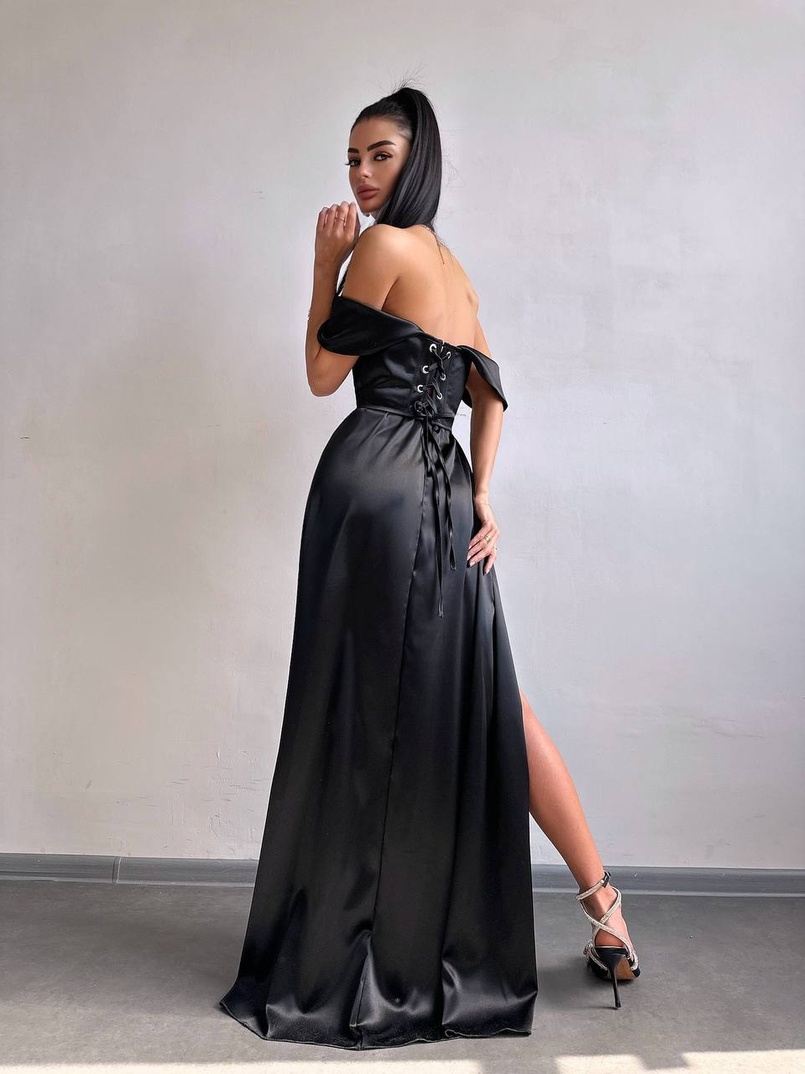 Атласний комплект: корсет бюстʼє + спідниця максі  | PUSHKA SHOP