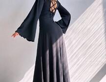 Трикотажна сукня зі шнурівкою на спинці    | PUSHKA SHOP