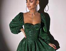 Сяюча корсетна сукня бюстьє з подвійною спідницею  | PUSHKA SHOP