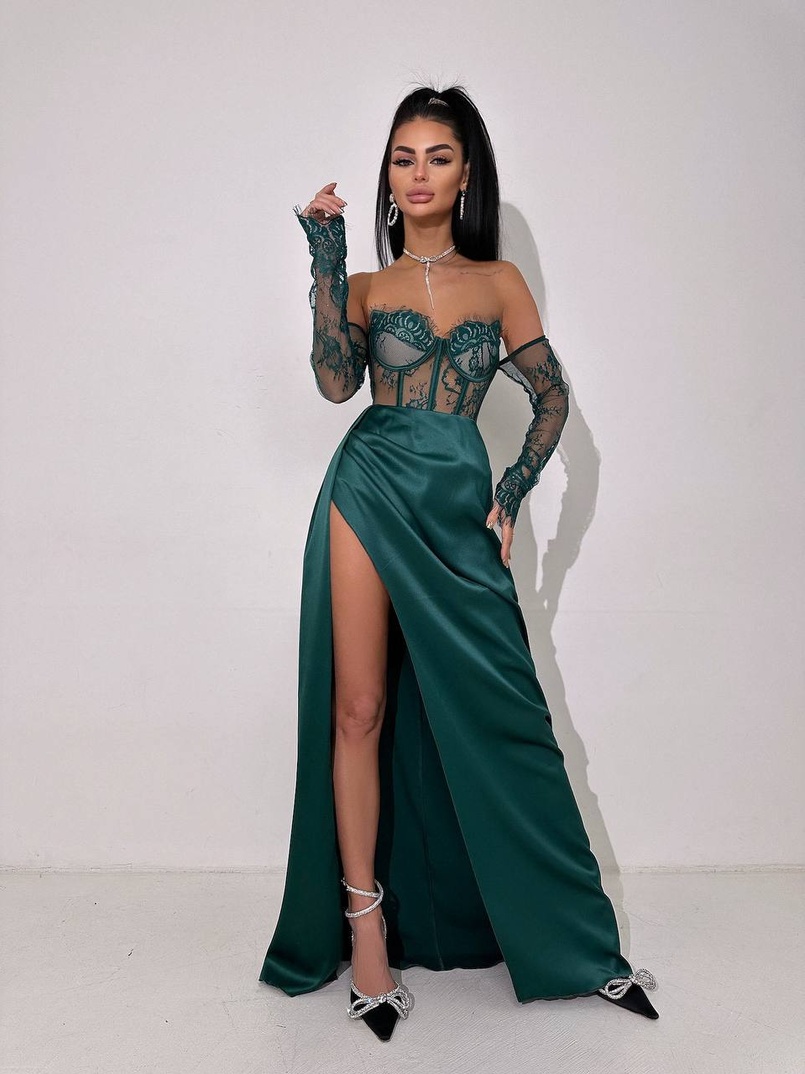 Комплект: мереживний корсет  +  спідниця максі   | PUSHKA SHOP