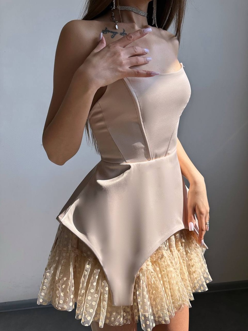 Атласна корсетна сукня  Атласна корсетна сукня  | PUSHKA SHOP