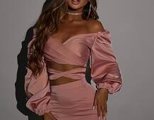 Атласний комплект, бахромою зі стразами Ручна робота, прикраса пришита Атласний комплект, бахромою зі стразами Ручна робота, прикраса пришита | PUSHKA SHOP