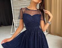 Платье-мини с голографическими блестками Платье-мини с голографическими блестками | PUSHKA SHOP