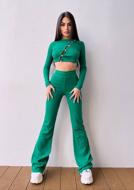 Комплект : штани кльош і топ на ґудзиках   | PUSHKA SHOP