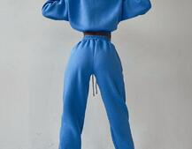 Тёплый базовый костюм на флисе с объемными капюшоном  | PUSHKA SHOP