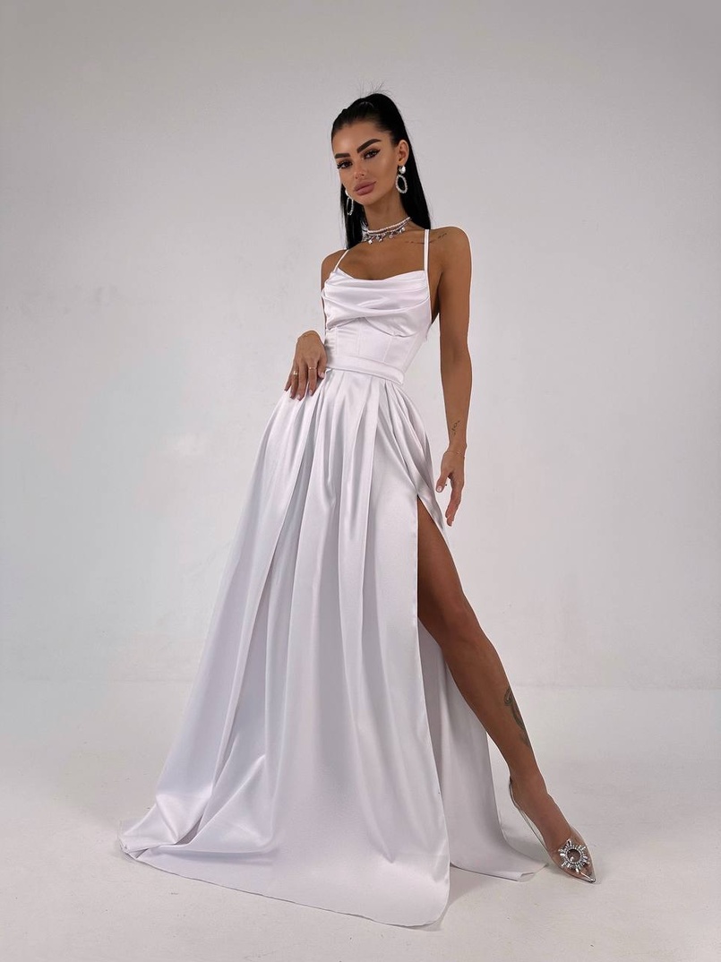 Атласний комплект: корсет + спідниця максі  | PUSHKA SHOP