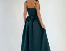 Платье макси с разрезом на юбке и запахом на груди   | PUSHKA SHOP