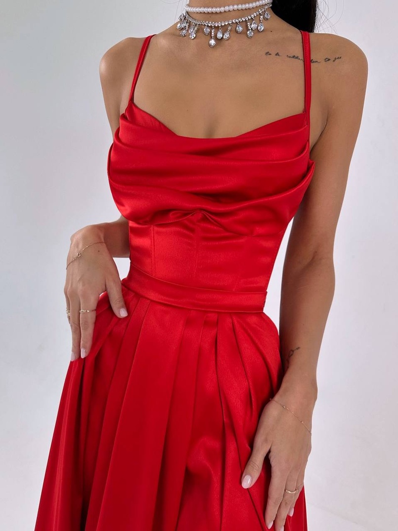 Атласний комплект: корсет + спідниця максі Атласний комплект: корсет + спідниця максі | PUSHKA SHOP