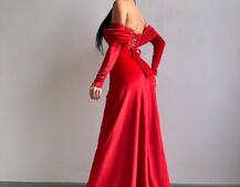 Оксамитова сукня максі декорована стразами Ручна робота Оксамитова сукня максі декорована стразами Ручна робота | PUSHKA SHOP