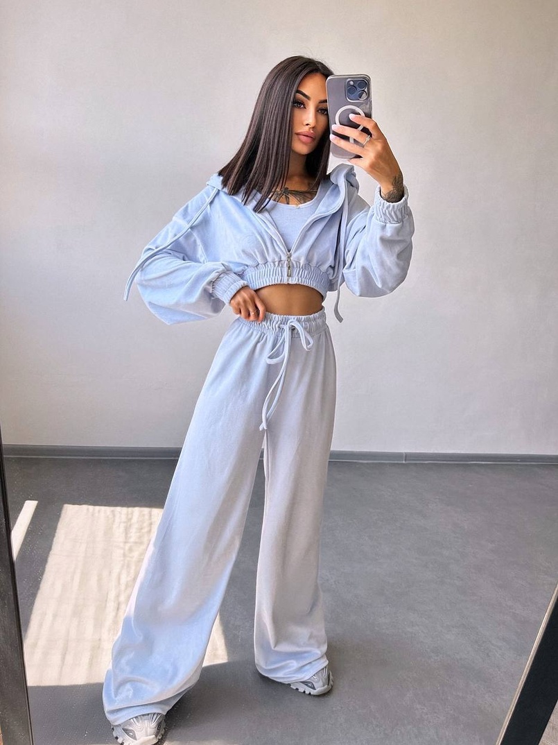 Велюровий комплект трійка  | PUSHKA SHOP