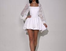 Мереживна сукня з корсетним верхом та пишною подвійною спідницею  | PUSHKA SHOP