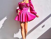 Сукня з корсетом, декорованим бахромою зі страз Ручна робота Сукня з корсетом, декорованим бахромою зі страз Ручна робота | PUSHKA SHOP