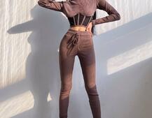 Трикотажний комплект: корсетний топ + легінси | PUSHKA SHOP