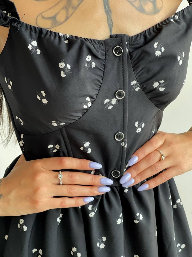 Платье с корсетным верхом и оборками на юбочке Платье с корсетным верхом и оборками на юбочке | PUSHKA SHOP