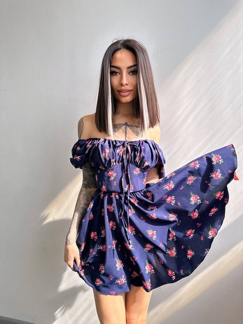 Сукня- міні у квітковий принт Сукня- міні у квітковий принт | PUSHKA SHOP