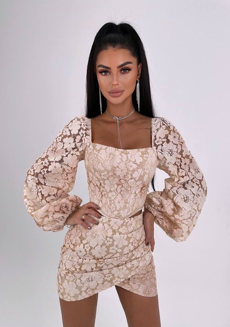 Мереживний комплект: корсет + спідниця міні | PUSHKA SHOP