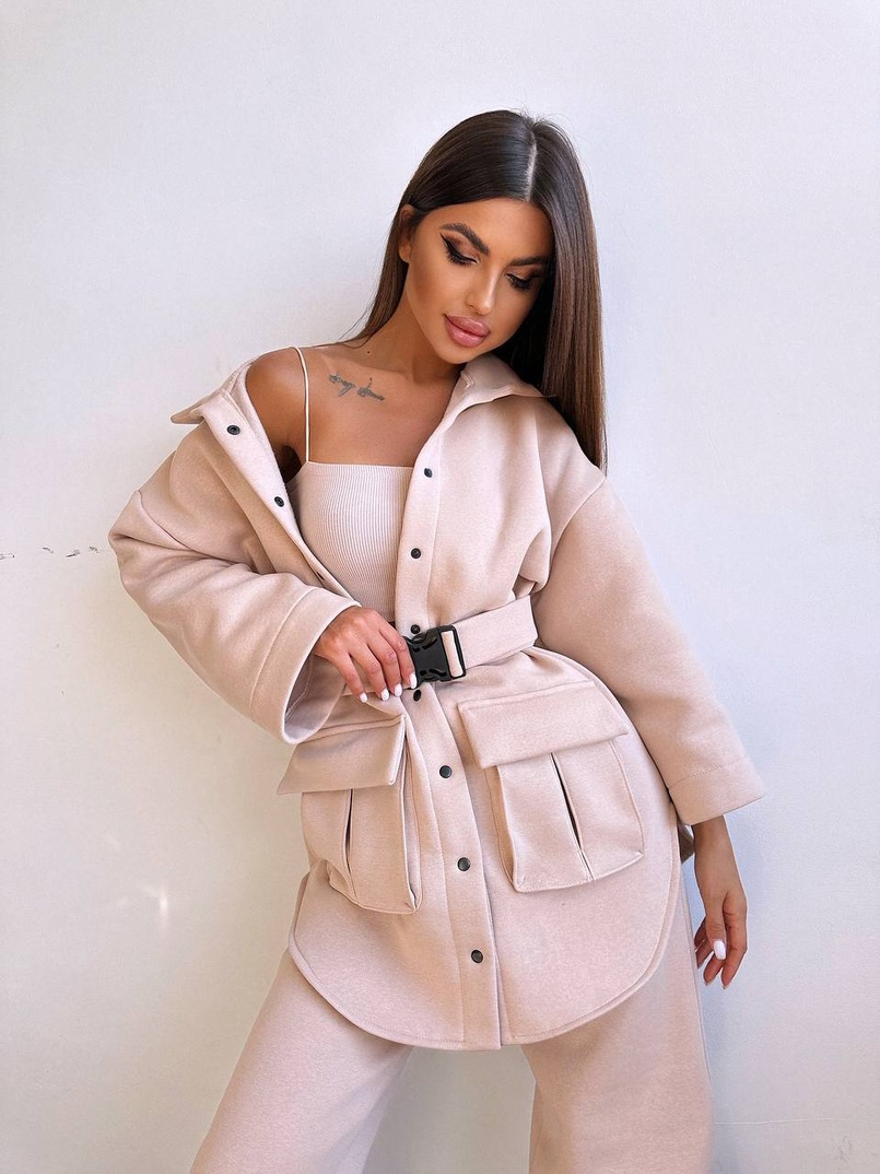 Комплект: тепла сорочка на кнопках + джоггери | PUSHKA SHOP