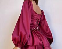 Комплект: сукня з подвійною спідницею + корсет, декорований стразами    | PUSHKA SHOP