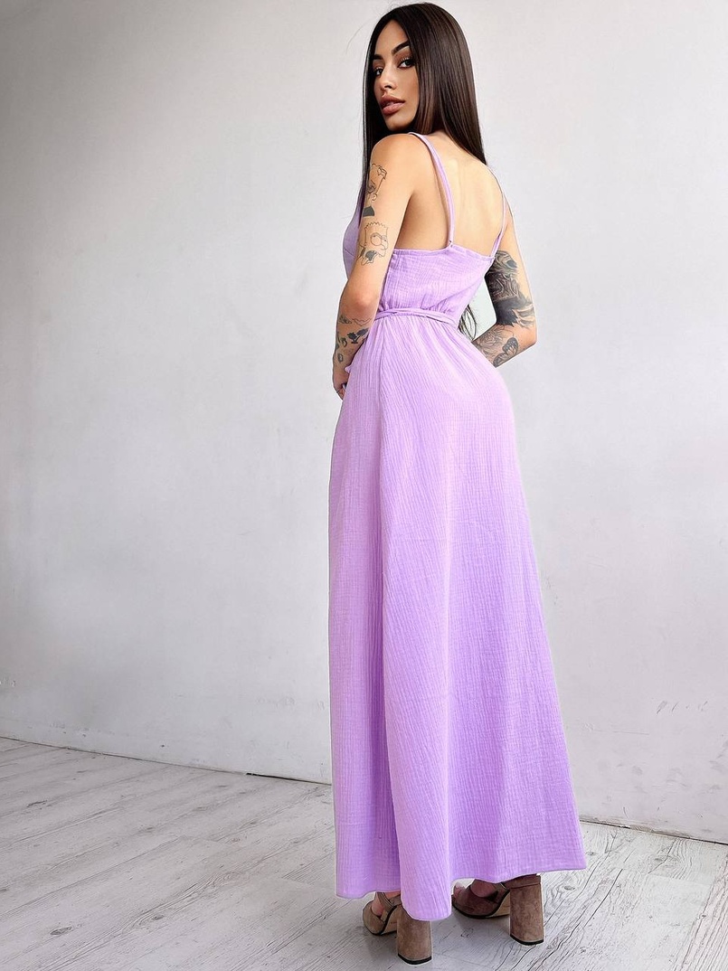 Муслиновое платье с запахом  | PUSHKA SHOP