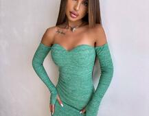 Трикотажна сукня міні з чашечками  | PUSHKA SHOP