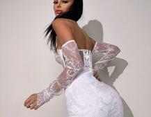 Мереживний комплект: корсет + спідниця   | PUSHKA SHOP