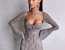 Мереживна сукня міні з чашечками    | PUSHKA SHOP