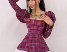 Сукня з об'ємними рукавами + спідниця з воланами | PUSHKA SHOP