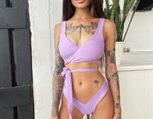 Купальник с завязками на талии с чашечками Купальник с завязками на талии с чашечками | PUSHKA SHOP