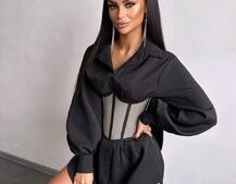 Приталена сорочка + корсет  | PUSHKA SHOP