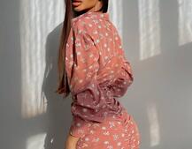 Платье-рубашка с присобранной юбкой  | PUSHKA SHOP