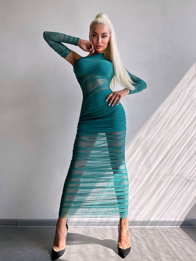 Сукня міді з драпіруванням Сукня міді з драпіруванням | PUSHKA SHOP