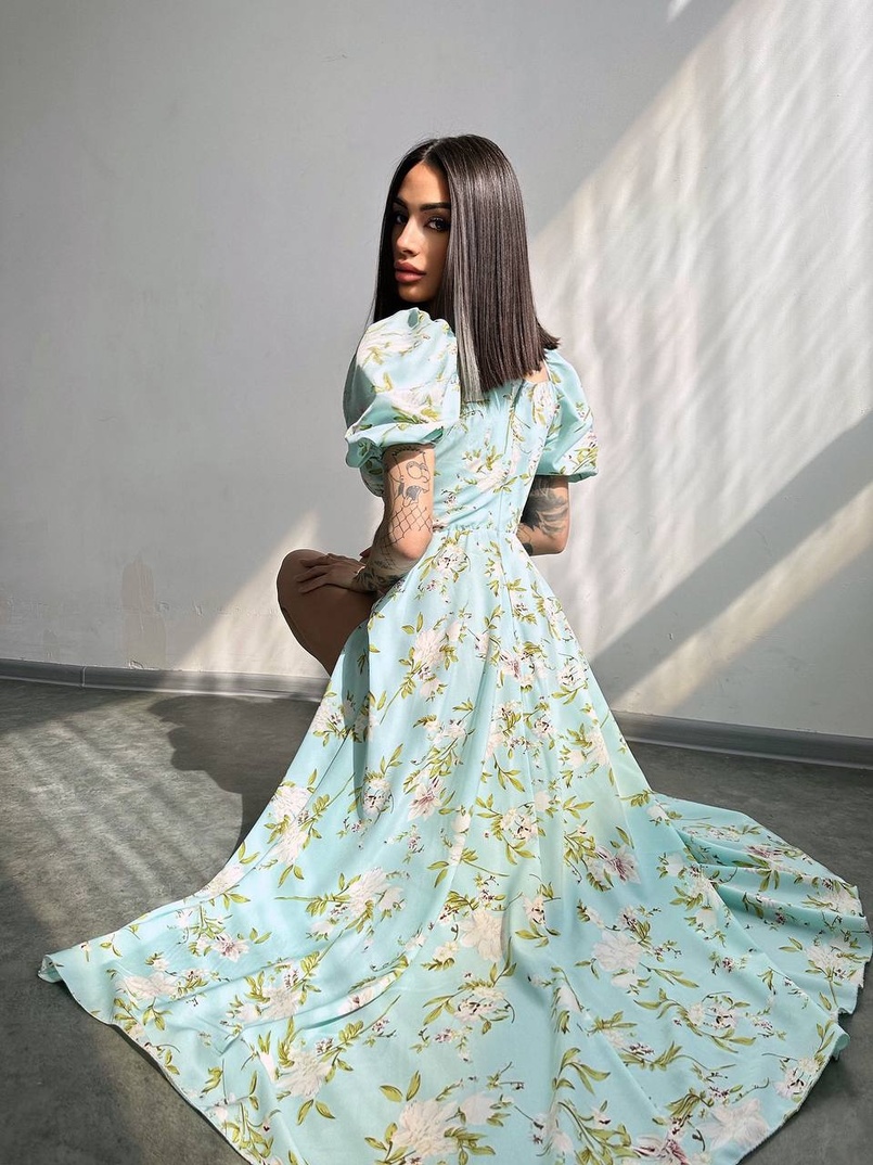 Сукня- міді з квітковим принтом Сукня- міді з квітковим принтом | PUSHKA SHOP