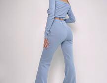 Комплект : штани кльош і топ з елементами корсету  | PUSHKA SHOP