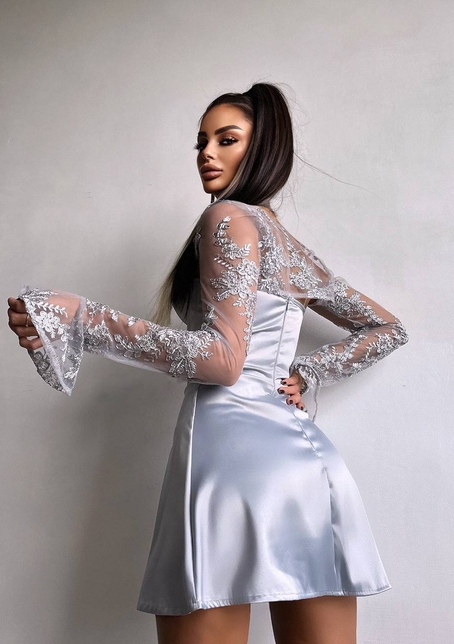 Атласна корсетна сукня-бюстьє + мереживне болеро | PUSHKA SHOP