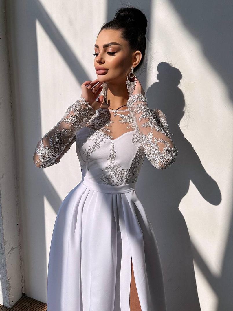 Сукня максі з мереживом  | PUSHKA SHOP