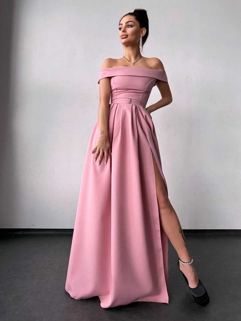 Сукня максі з відкритими плечима  | PUSHKA SHOP