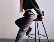 Базовий костюм на флісі з об'ємними капюшоном | PUSHKA SHOP