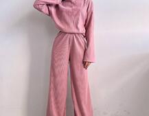 Повсякденний костюм із теплого трикотажу-рубчика Повсякденний костюм із теплого трикотажу-рубчика | PUSHKA SHOP