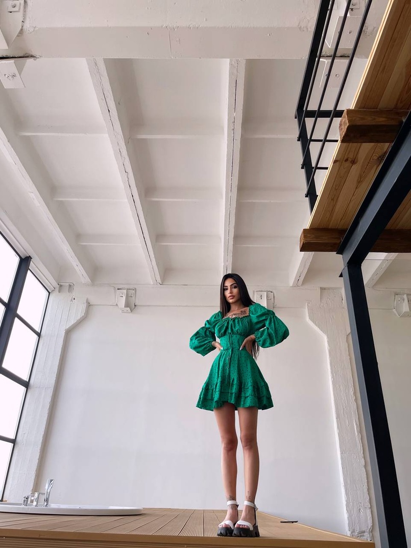 Сукня в горошок на ґудзиках з воланами Сукня в горошок на ґудзиках з воланами | PUSHKA SHOP