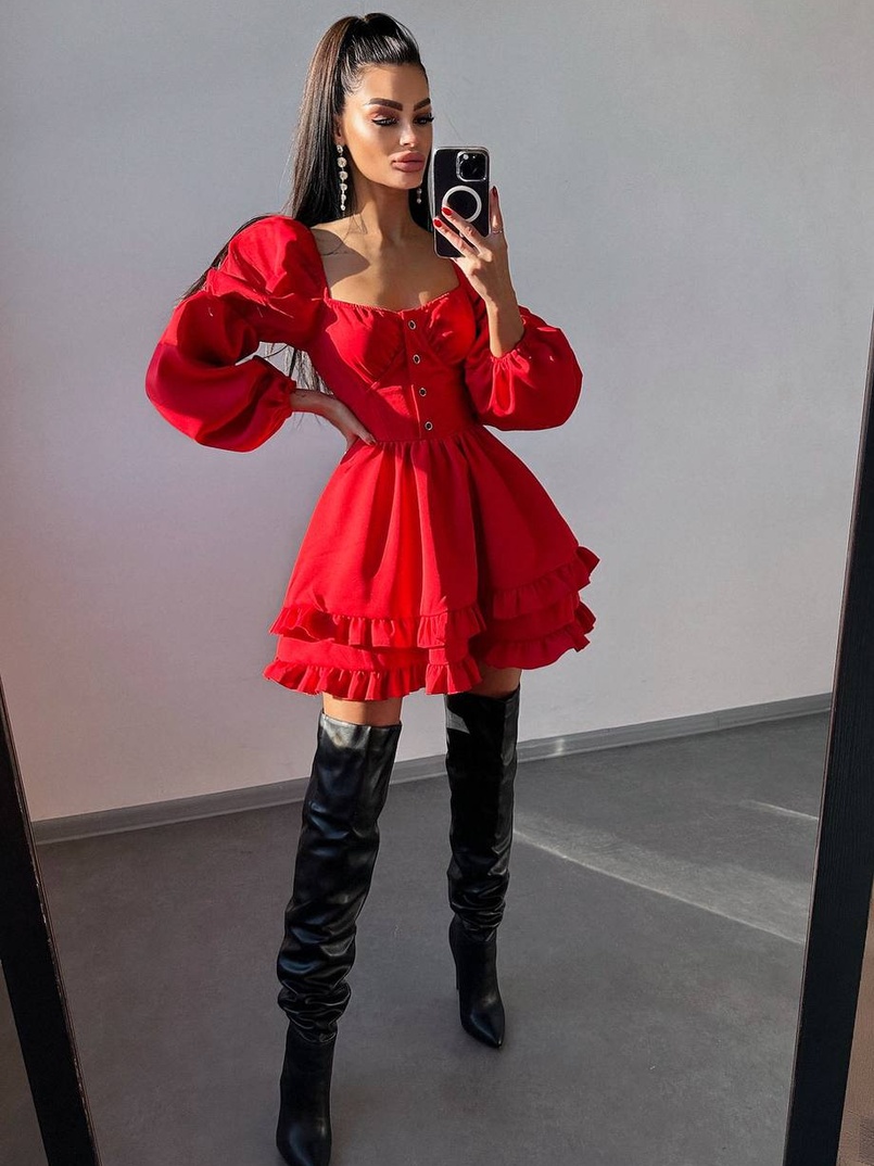 Лялькова сукня з пишною спідницею та корсетним верхом  | PUSHKA SHOP