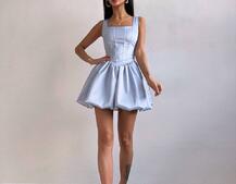 Атласна корсетна сукня міні  | PUSHKA SHOP