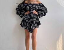 Сукня з асиметричною спідницею та воланами Сукня з асиметричною спідницею та воланами | PUSHKA SHOP