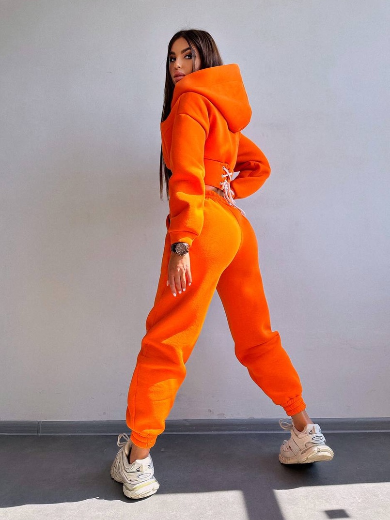 Комплект на флісі : худі з елементами корсету + штани  | PUSHKA SHOP