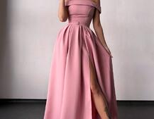 Сукня максі з відкритими плечима  | PUSHKA SHOP