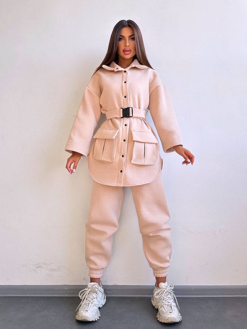 Комплект: тепла сорочка на кнопках + джоггери | PUSHKA SHOP