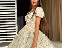 Летнее цветочное платье с завязками на груди Летнее цветочное платье с завязками на груди | PUSHKA SHOP