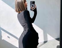 Трикотажна сукня міні  зі шнурівкою на спинці    | PUSHKA SHOP