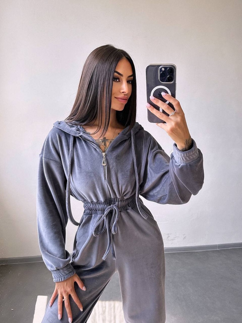 Велюровий комбінезон   | PUSHKA SHOP