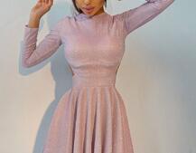 Блискуча сукня міні з відкритою спиною Блискуча сукня міні з відкритою спиною | PUSHKA SHOP